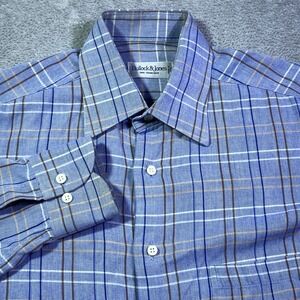 Bullock & Jones San Francisco Plaid Button Down Shirt Men's‎ Small Italy Daddy